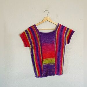 Vintage Knit Short Sleeve Sweater